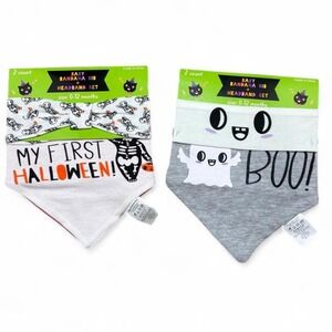 NWT Halloween Bandana Bib + Headband Set Gertex Baby  Bundle 2 Sets size 0-12M